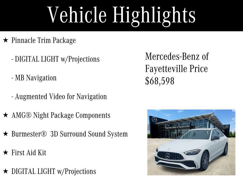 used 2025 Mercedes-Benz AMG C 43 car, priced at $68,598