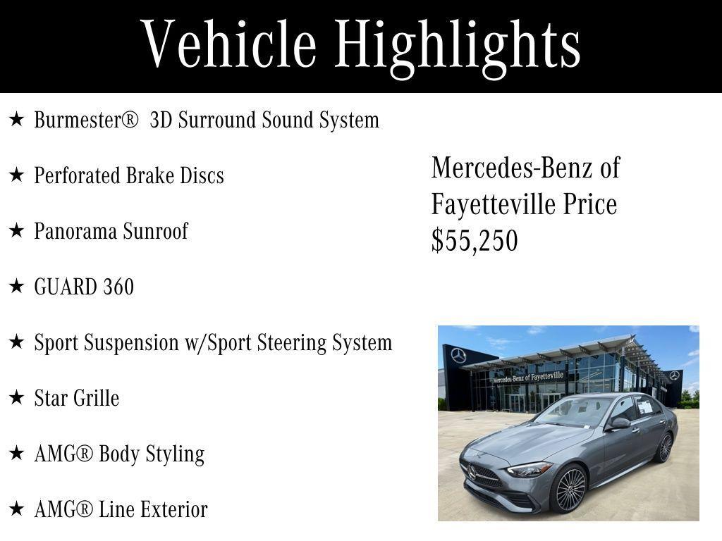 used 2025 Mercedes-Benz C-Class car, priced at $55,250
