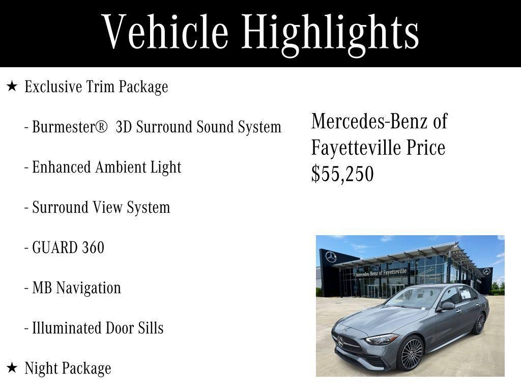 used 2025 Mercedes-Benz C-Class car, priced at $55,250