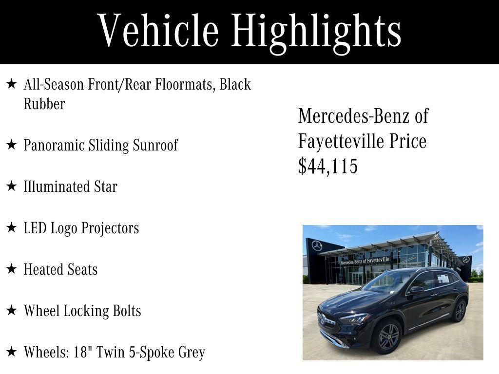 used 2025 Mercedes-Benz GLA 250 car, priced at $44,115