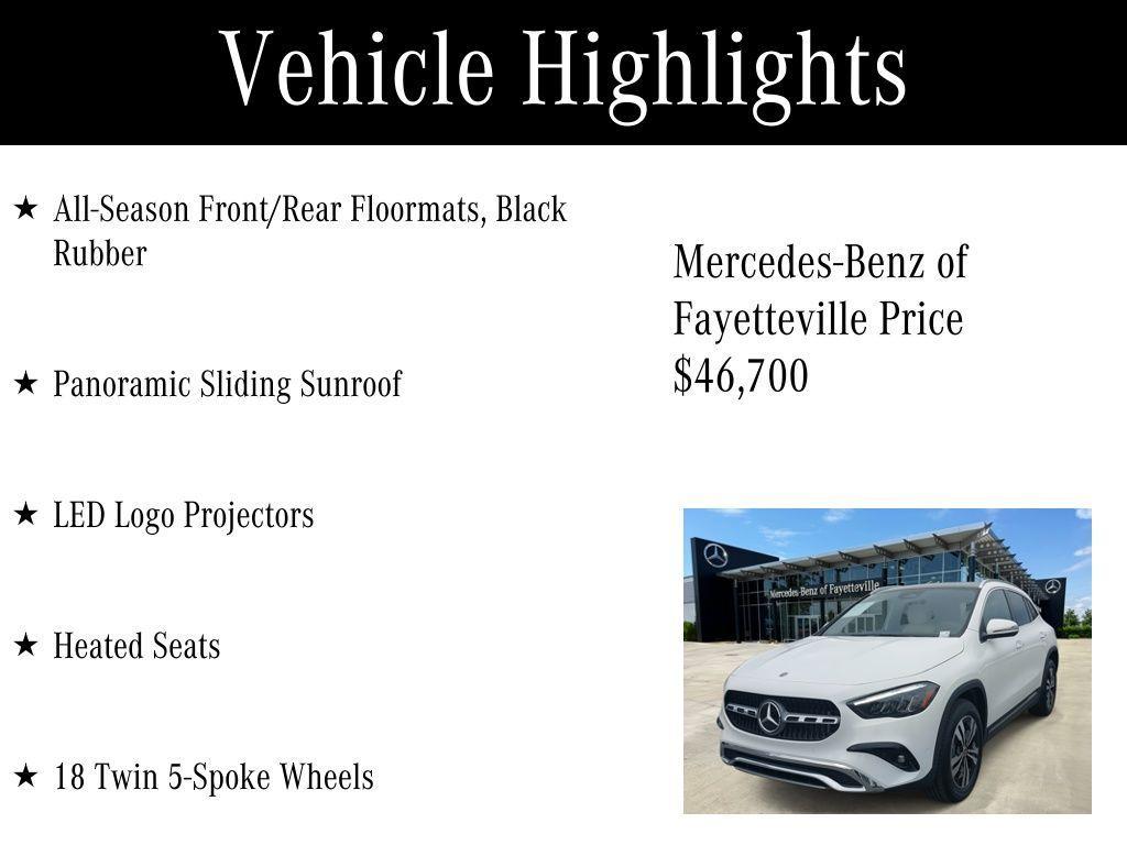 used 2025 Mercedes-Benz GLA 250 car, priced at $46,700