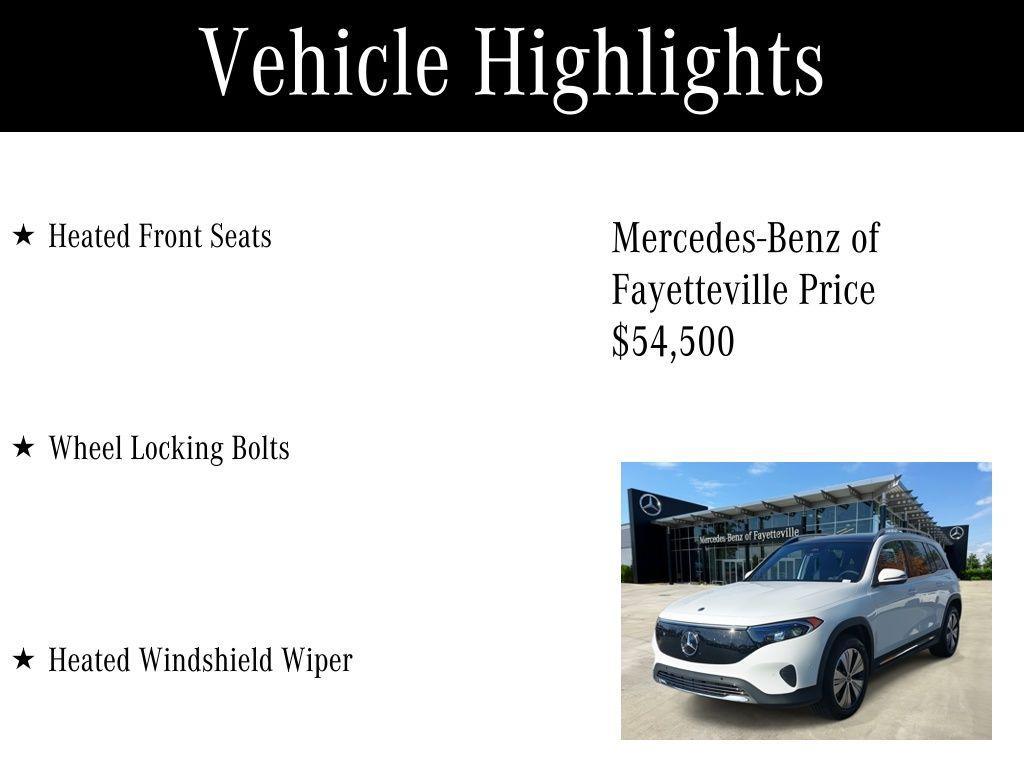 used 2024 Mercedes-Benz EQB 300 car, priced at $54,500