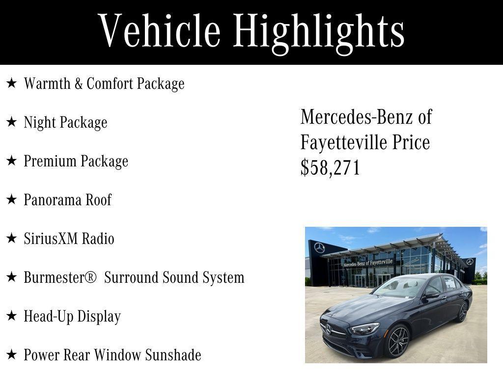 used 2023 Mercedes-Benz E-Class car, priced at $58,271