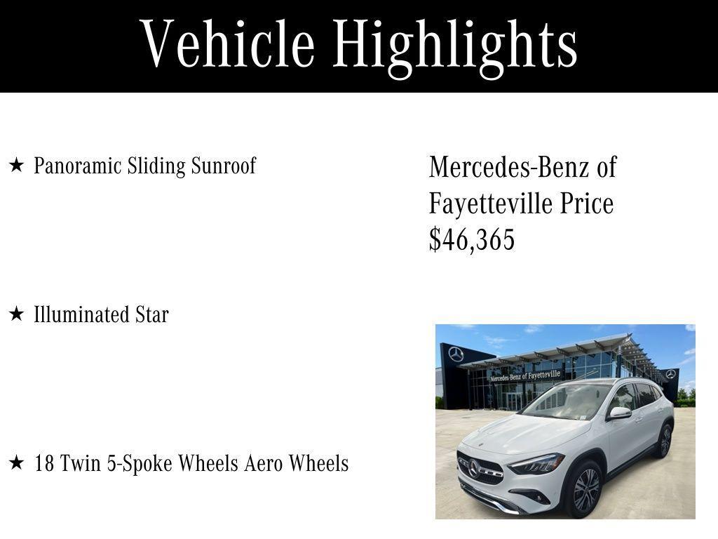 used 2025 Mercedes-Benz GLA 250 car, priced at $46,365