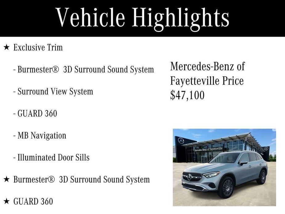 used 2024 Mercedes-Benz GLC 300 car, priced at $47,100