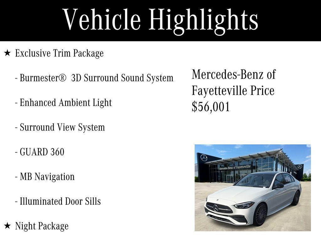 used 2025 Mercedes-Benz C-Class car, priced at $56,001