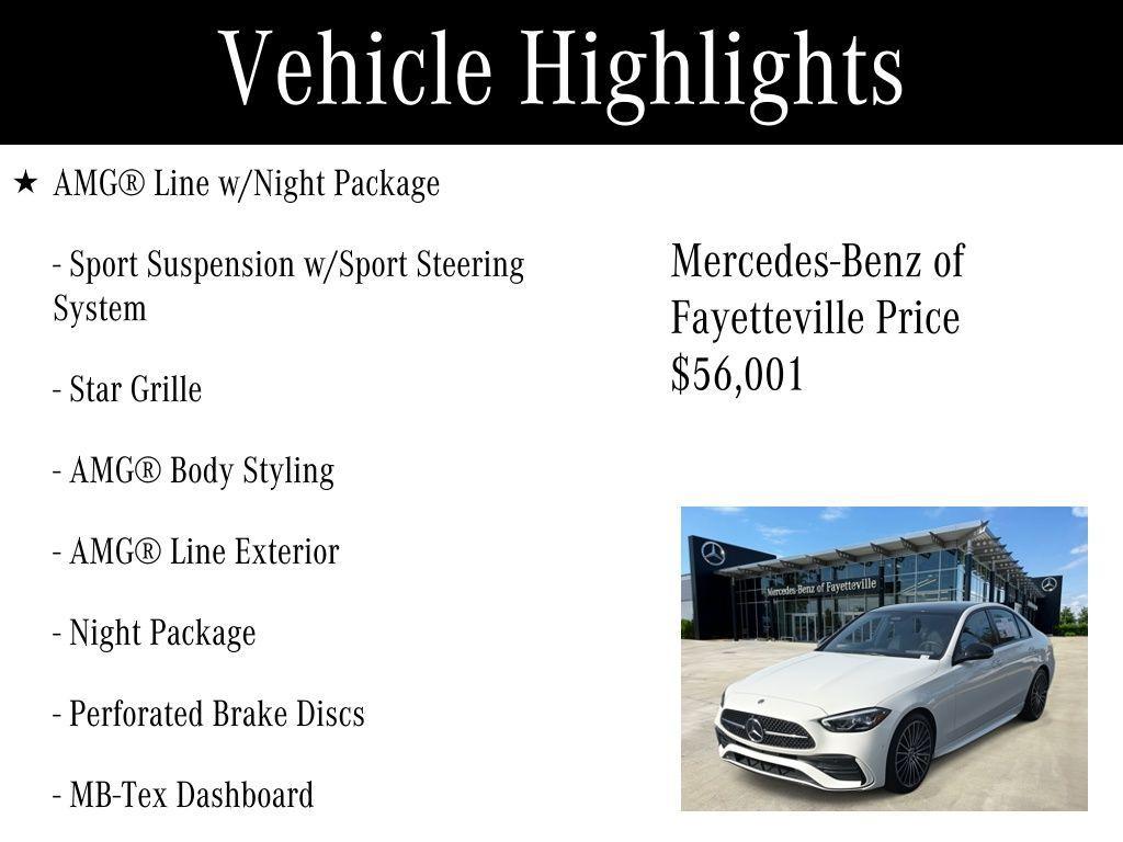 used 2025 Mercedes-Benz C-Class car, priced at $56,001