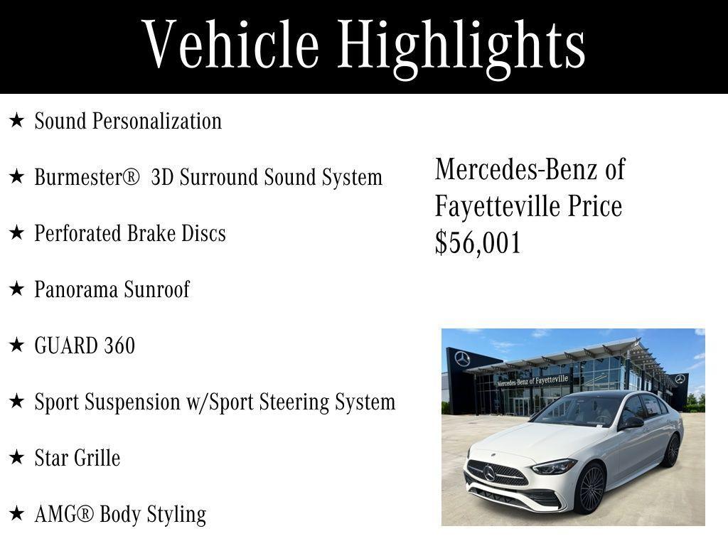 used 2025 Mercedes-Benz C-Class car, priced at $56,001