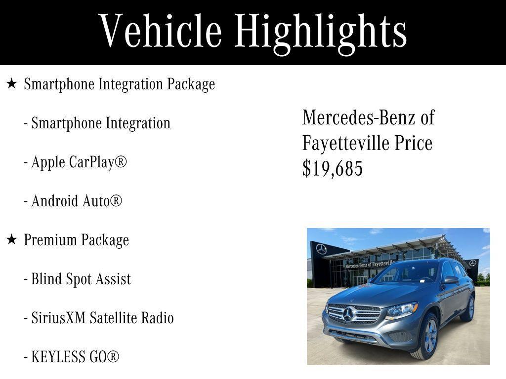 used 2018 Mercedes-Benz GLC 300 car, priced at $19,685