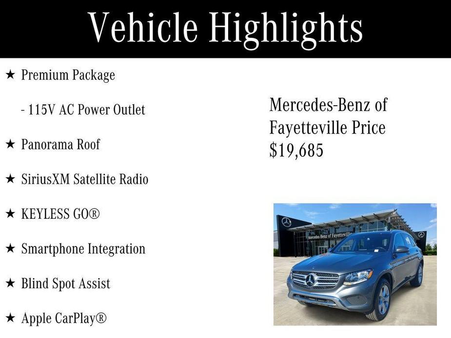 used 2018 Mercedes-Benz GLC 300 car, priced at $19,685