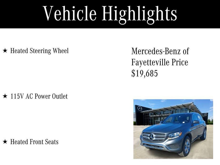 used 2018 Mercedes-Benz GLC 300 car, priced at $19,685