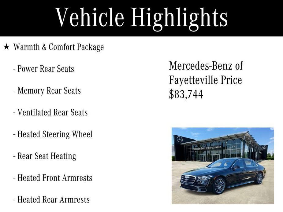 used 2023 Mercedes-Benz S-Class car, priced at $83,744