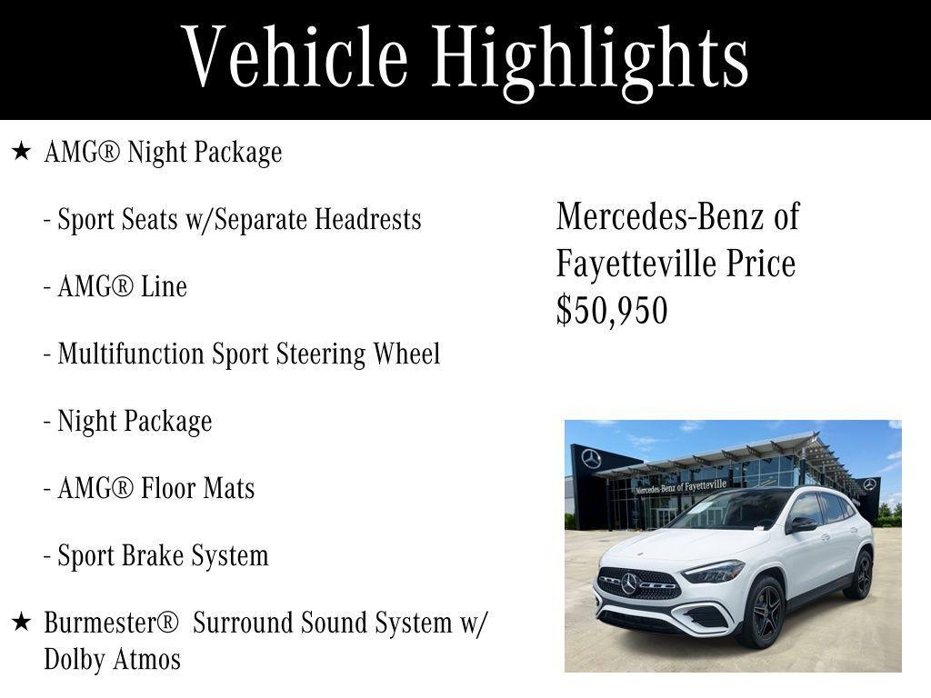 used 2025 Mercedes-Benz GLA 250 car, priced at $50,950