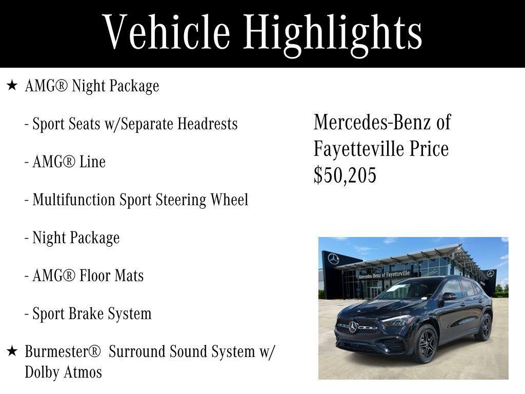 used 2025 Mercedes-Benz GLA 250 car, priced at $50,205