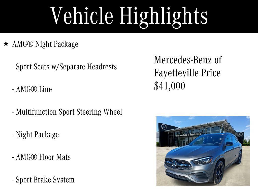 used 2025 Mercedes-Benz GLA 250 car, priced at $41,000