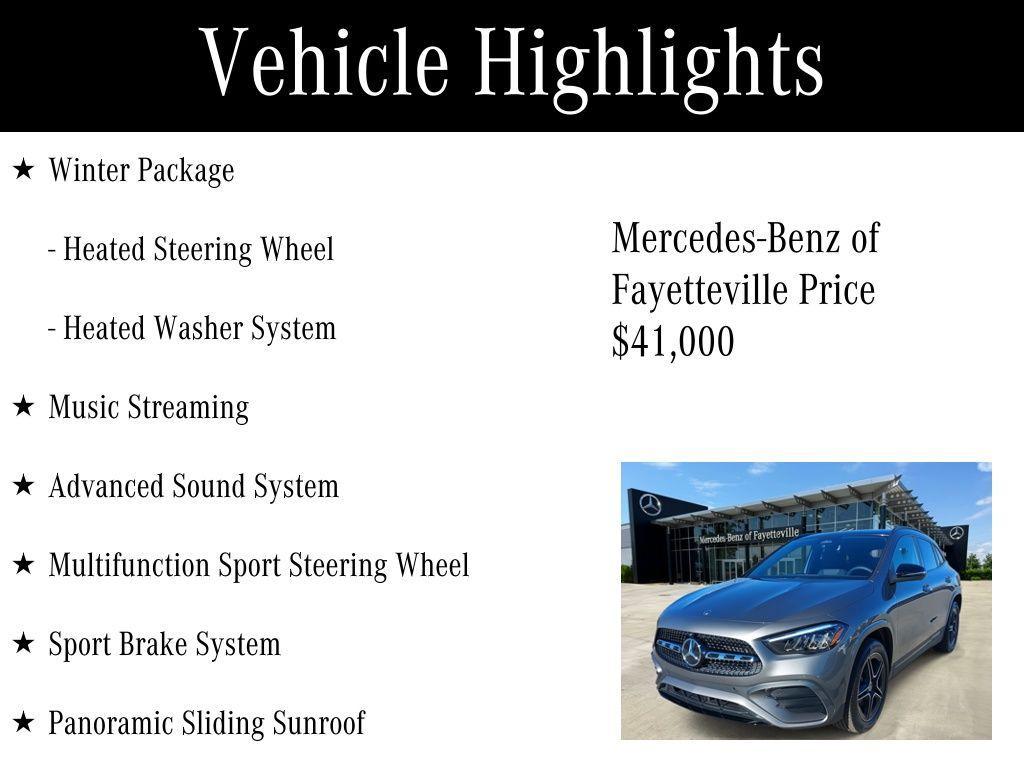 used 2025 Mercedes-Benz GLA 250 car, priced at $41,000