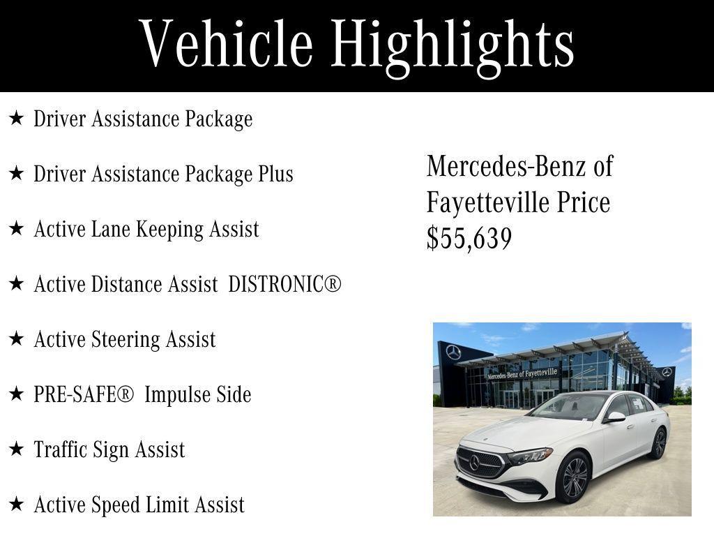 used 2024 Mercedes-Benz E-Class car, priced at $55,639