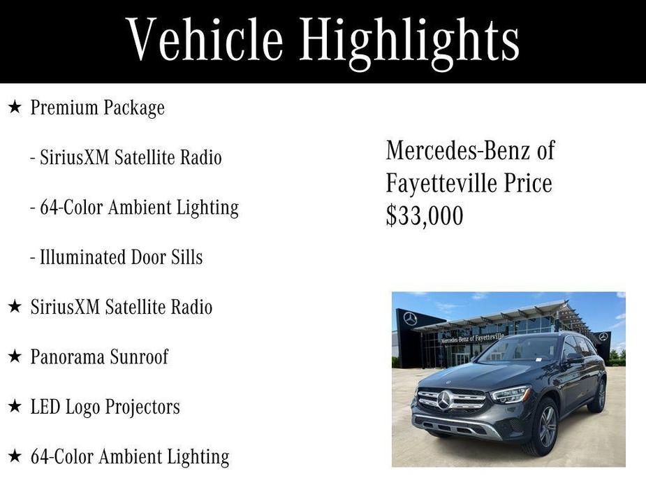 used 2021 Mercedes-Benz GLC 300 car, priced at $33,000