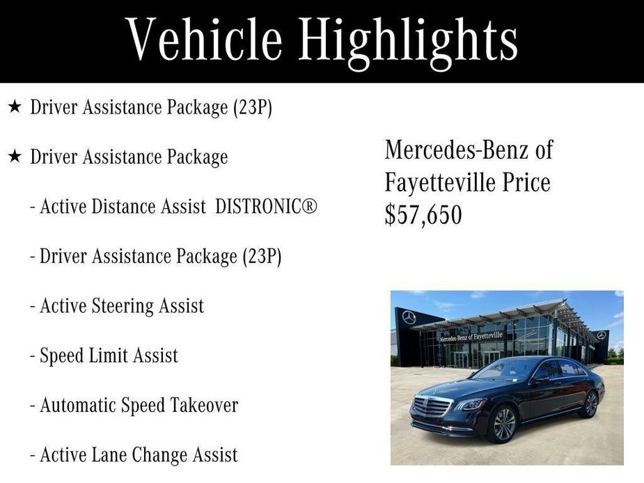 used 2020 Mercedes-Benz S-Class car, priced at $57,650