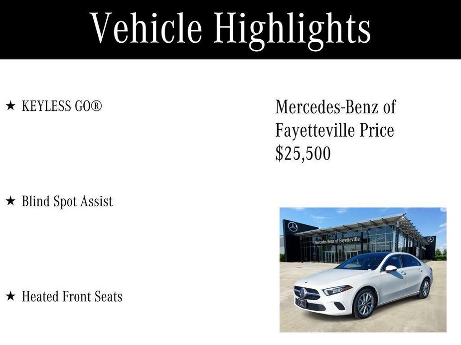 used 2019 Mercedes-Benz A-Class car, priced at $25,500