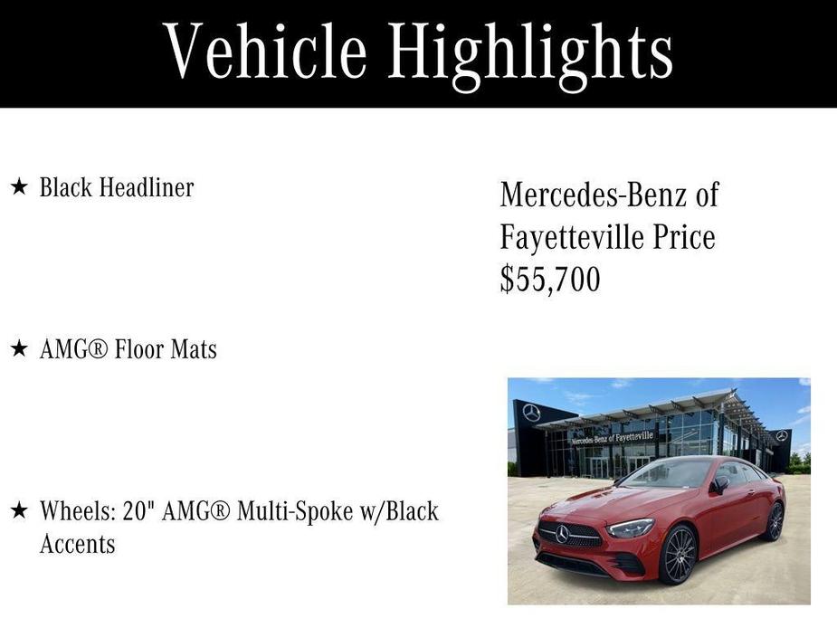 used 2023 Mercedes-Benz E-Class car, priced at $55,700