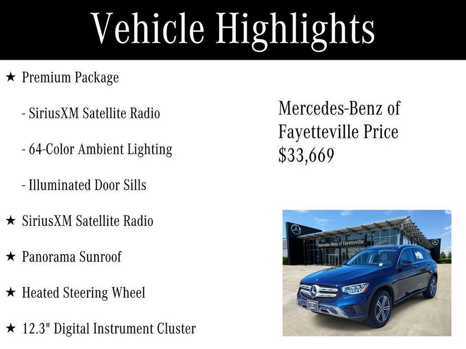 used 2021 Mercedes-Benz GLC 300 car, priced at $33,669