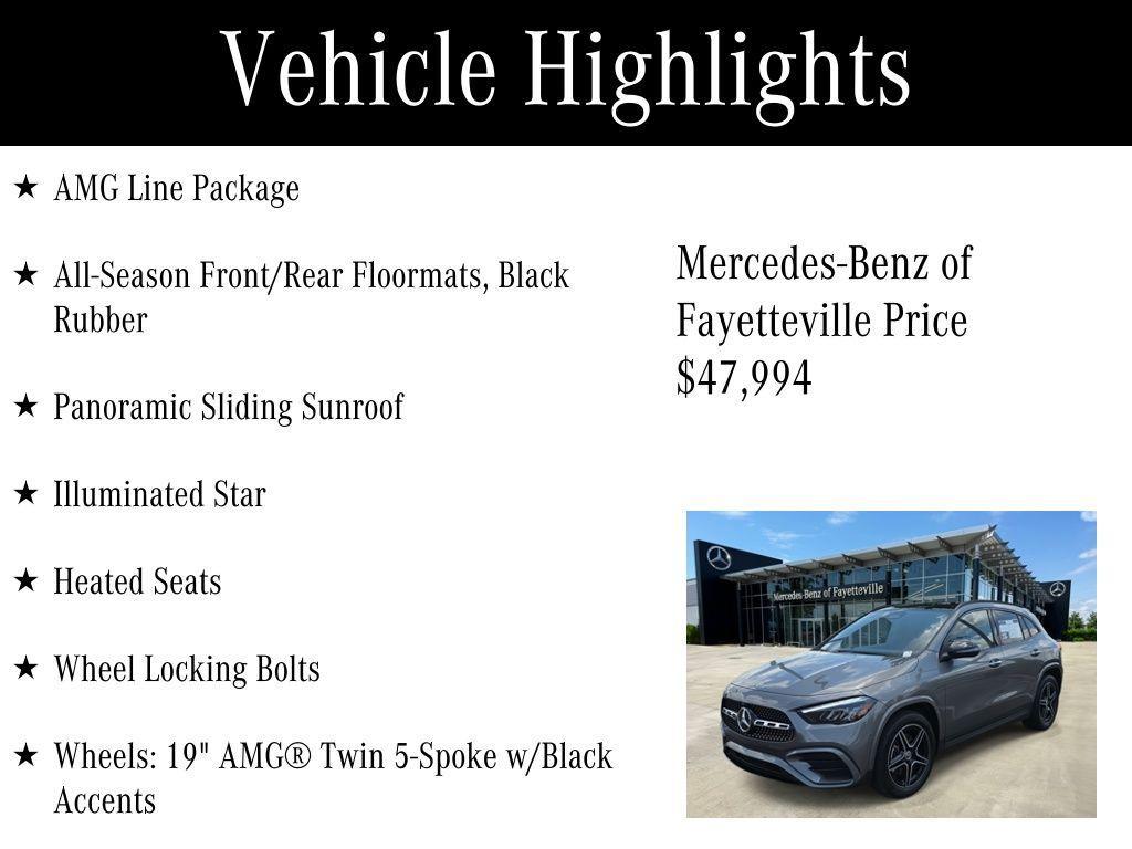 used 2025 Mercedes-Benz GLA 250 car, priced at $47,994