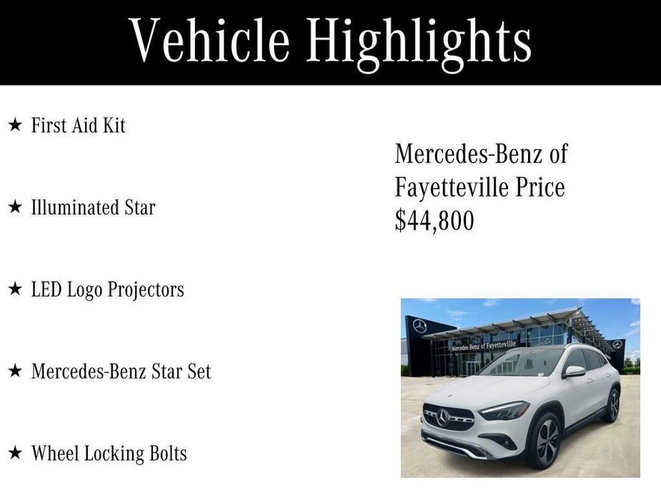 used 2025 Mercedes-Benz GLA 250 car, priced at $44,800