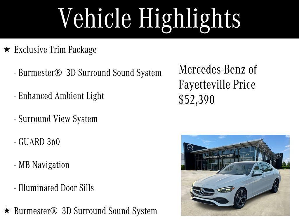 used 2025 Mercedes-Benz C-Class car, priced at $52,390