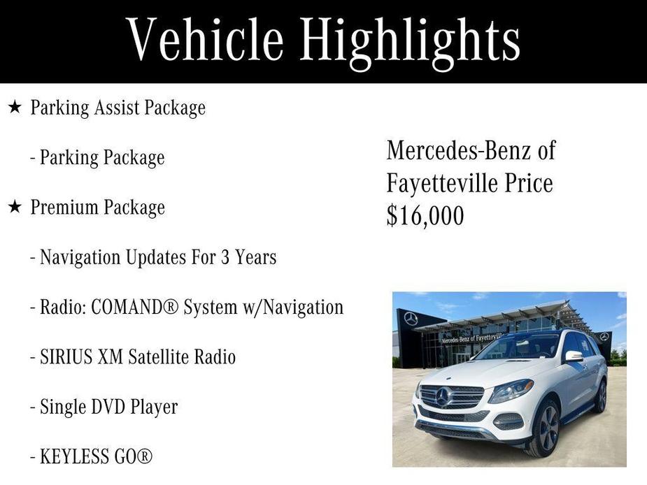 used 2016 Mercedes-Benz GLE-Class car, priced at $16,000