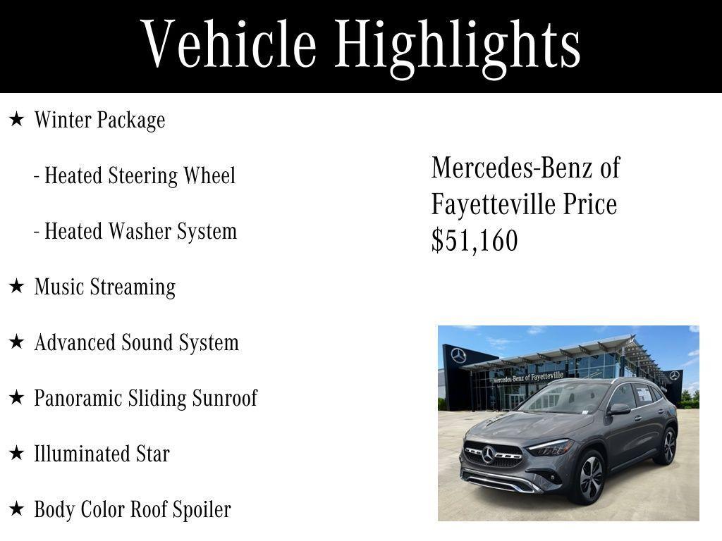 used 2025 Mercedes-Benz GLA 250 car, priced at $51,160