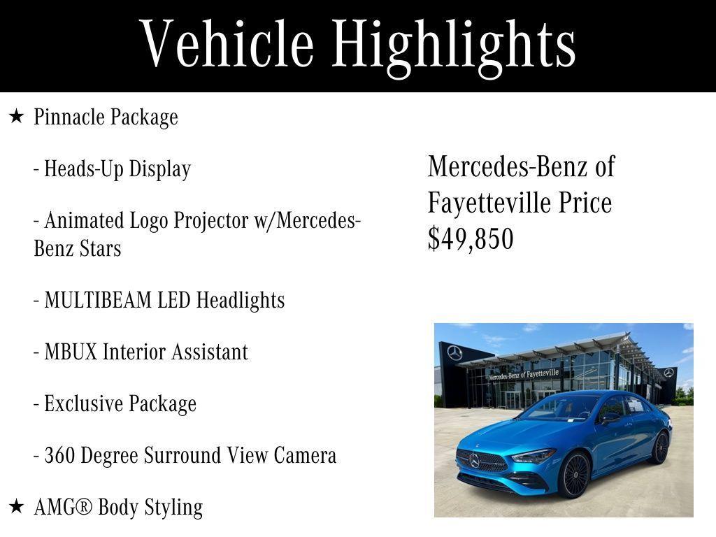 used 2025 Mercedes-Benz CLA 250 car, priced at $49,850