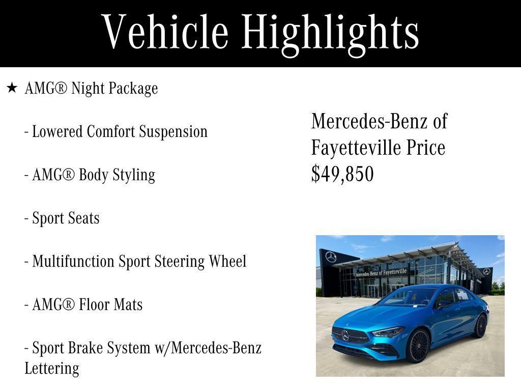 used 2025 Mercedes-Benz CLA 250 car, priced at $49,850