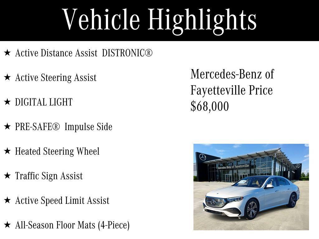 used 2025 Mercedes-Benz E-Class car, priced at $68,000