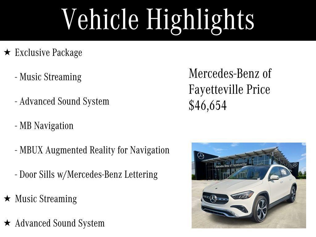 used 2025 Mercedes-Benz GLA 250 car, priced at $46,654