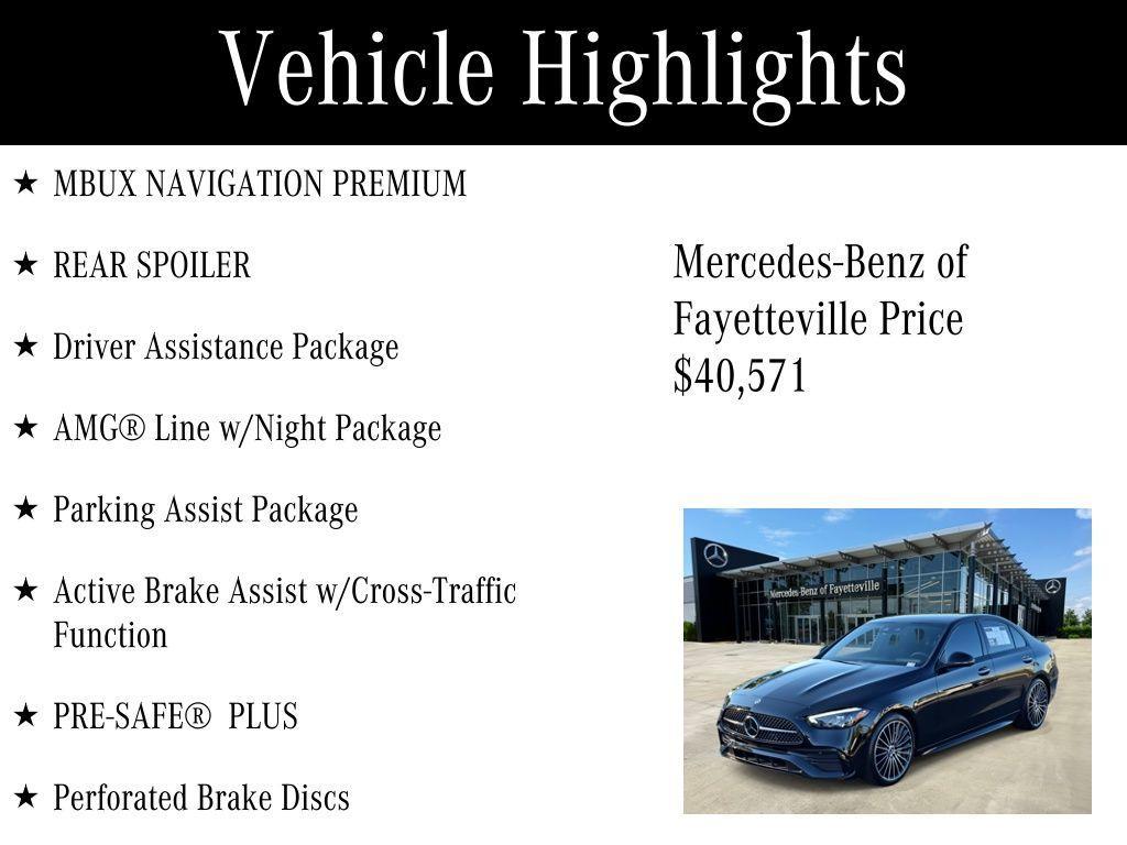 used 2023 Mercedes-Benz C-Class car, priced at $40,571