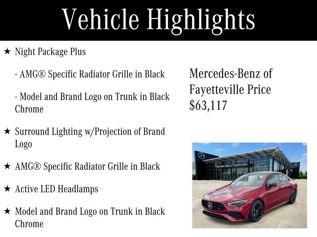 used 2025 Mercedes-Benz AMG CLA 35 car, priced at $63,117