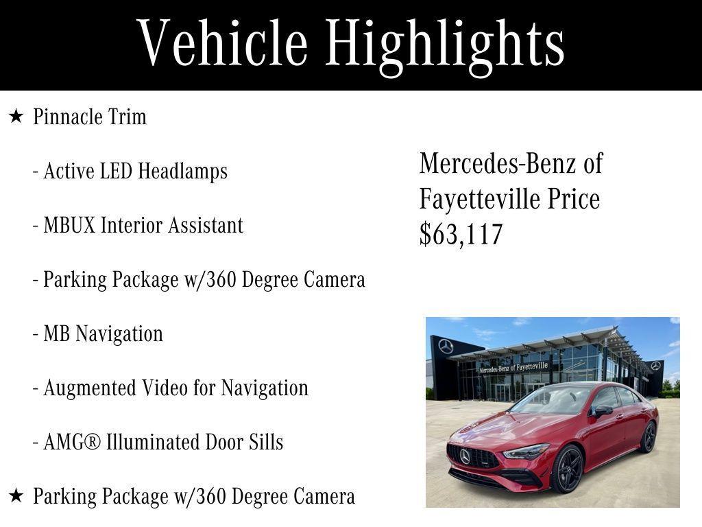 used 2025 Mercedes-Benz AMG CLA 35 car, priced at $63,117