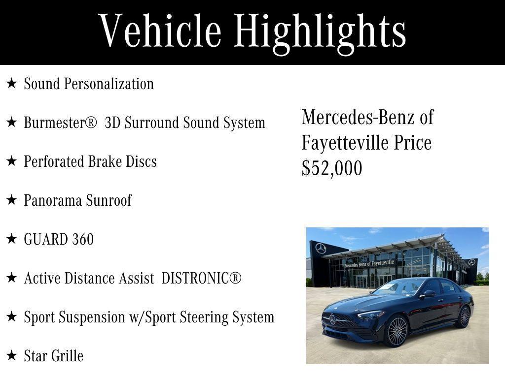 used 2024 Mercedes-Benz C-Class car, priced at $52,000