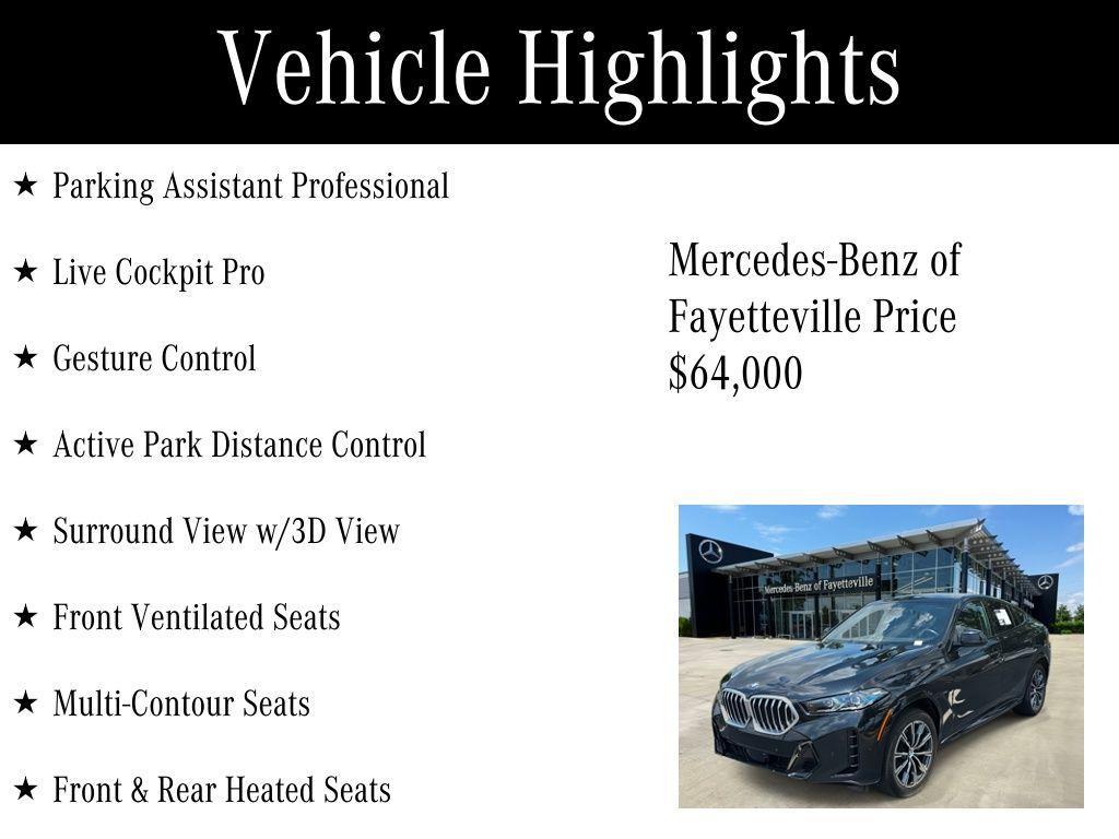 used 2024 BMW X6 car, priced at $64,000