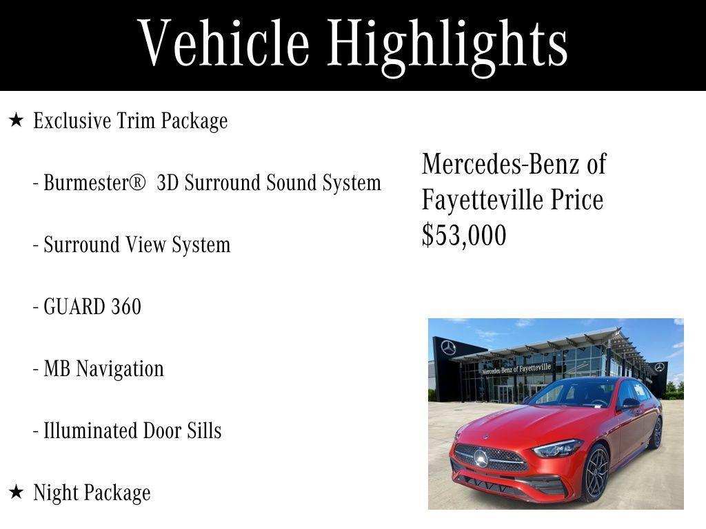 used 2024 Mercedes-Benz C-Class car, priced at $53,000