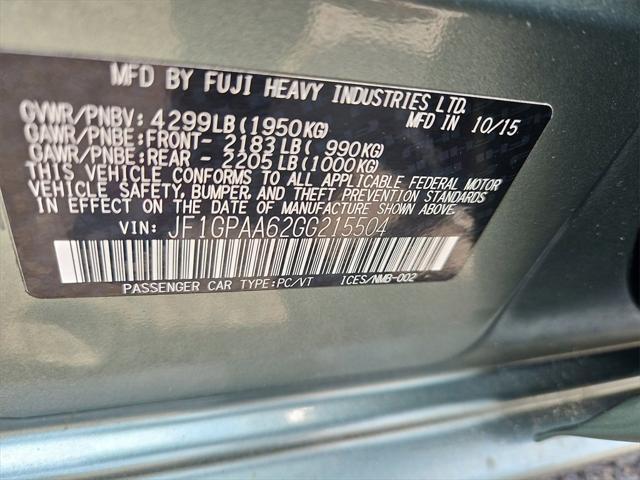 used 2016 Subaru Impreza car, priced at $11,987