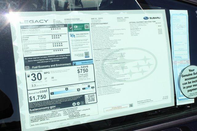 new 2025 Subaru Legacy car, priced at $34,782