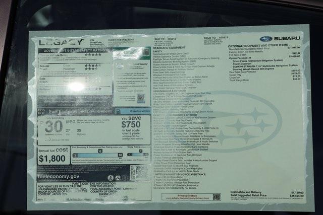 new 2024 Subaru Legacy car, priced at $33,231