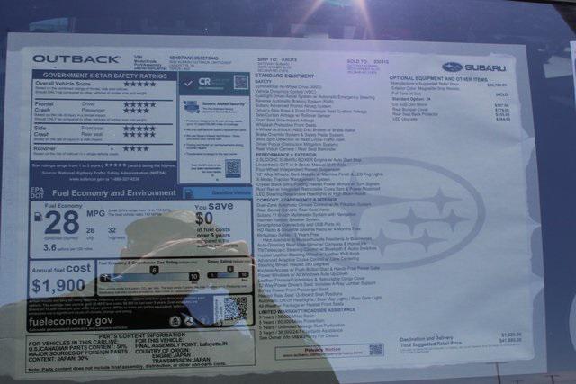 new 2025 Subaru Outback car, priced at $39,364