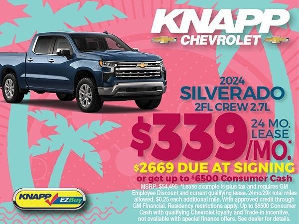 new 2024 Chevrolet Silverado 1500 car, priced at $50,595