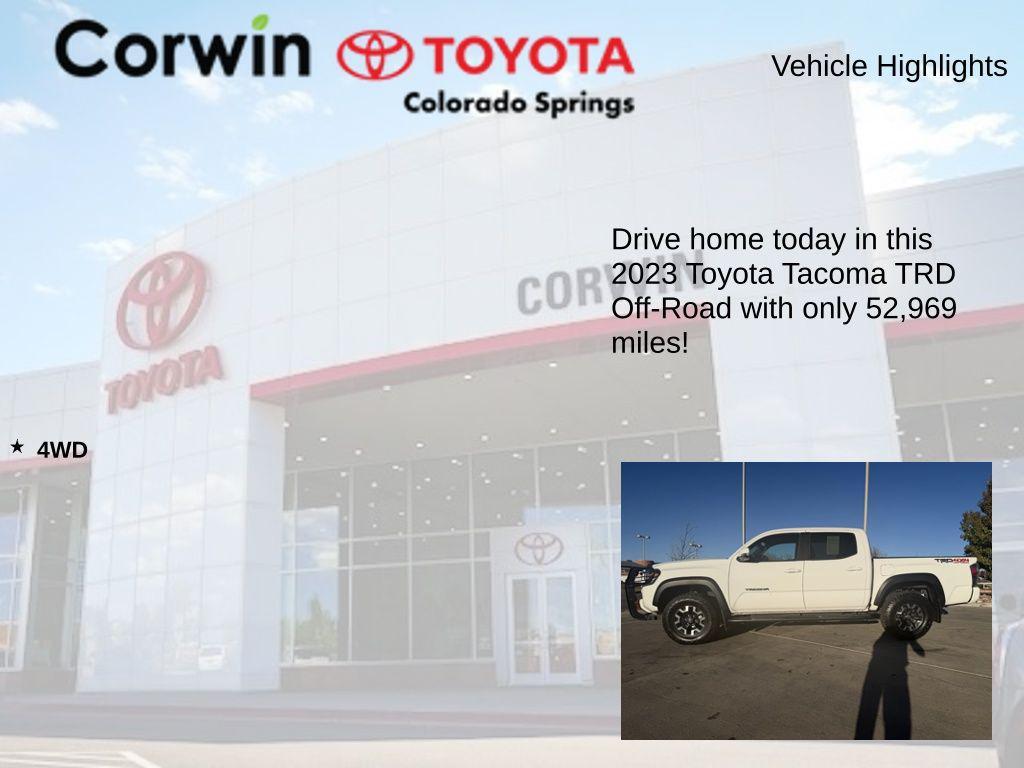 used 2023 Toyota Tacoma car, priced at $36,600