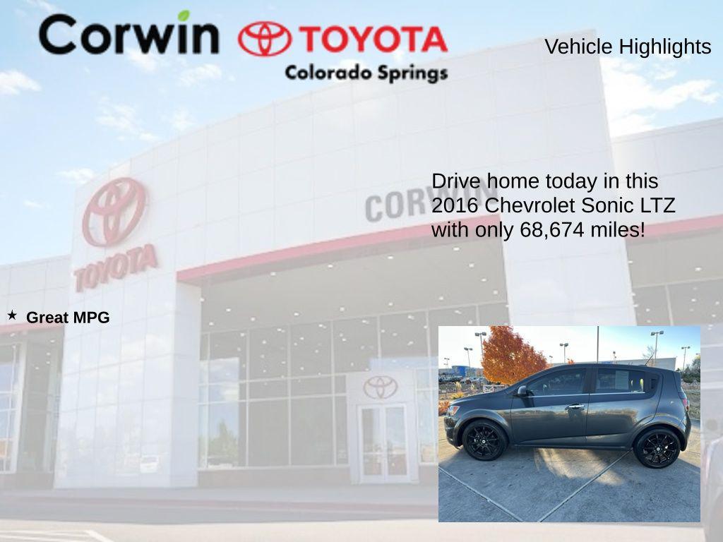 used 2016 Chevrolet Sonic car, priced at $9,000