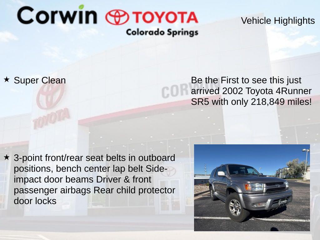 used 2002 Toyota 4Runner car, priced at $13,000