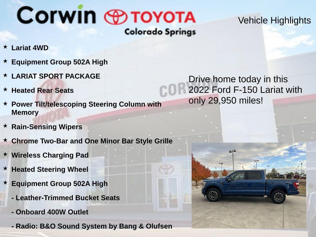 used 2022 Ford F-150 car, priced at $44,900